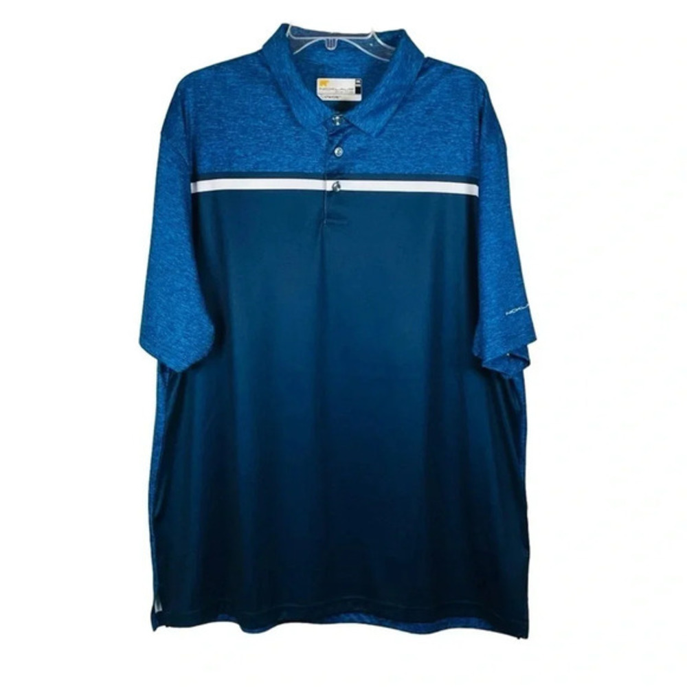 Nicklaus Golf Polo‎ Mens XXL Blue StayDri Short Sleeve Performance Shirt